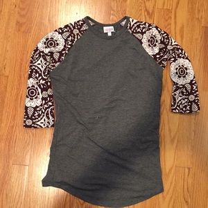 Lularoe Randy XS Patterned Sleeves